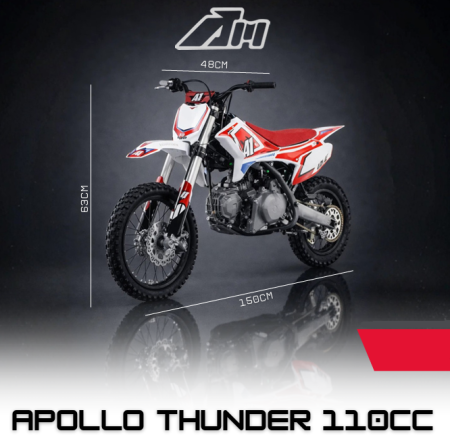 MOTOCICLETE - Motocross Apollo Thunder 110CC 14-12 Inch Electric Start