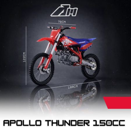 MOTOCICLETE - Motocross Apollo Thunder 150CC 4T 19-16 Inch