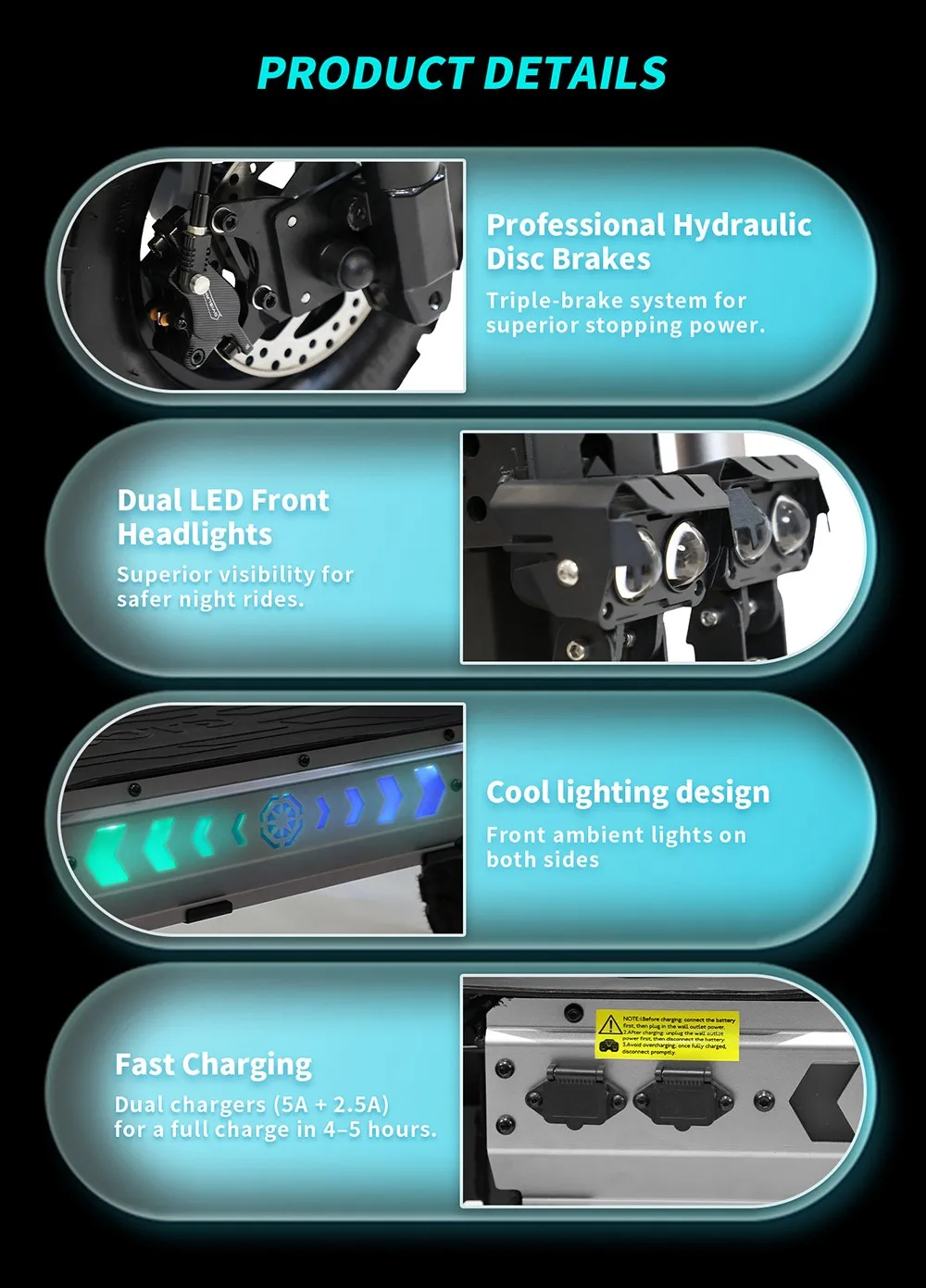 OOTD T30 – Trotinetă Electrică 3200W, Roți 13”, Off-Road [22]