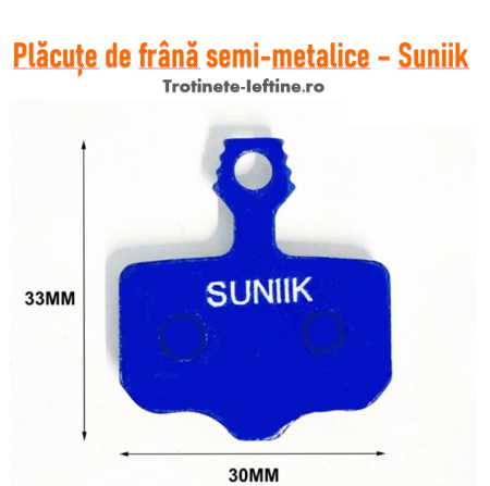 Frâne - Plăcuțe de frână semi-metalice Suniik 30x33mm pentru trotinetă electrică