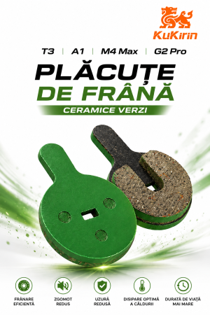 Piese - Placute frana ceramice KuKirin G2 Pro G2 Max T3 - Set complet cu arc