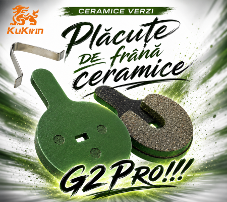 Frâne - Placute Frana Ceramice Verzi KuKirin G2 Pro– Set 2 Bucati