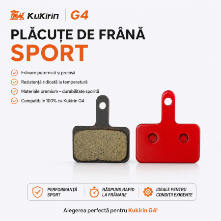 Piese - Plăcuțe frână SPORT KuKirin G4 | Plăcuțe frână premium pentru trotinetă electrică KuKirin G4