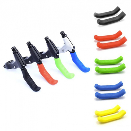 Protector din cauciuc ROȘU pentru mâner frână (2 bucăți) – pentru trotineta electrică [1]