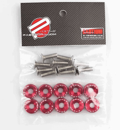 Piese - Saiba de surub din aluminiu rosu, pachet 10 bucati, pentru trotineta electrica