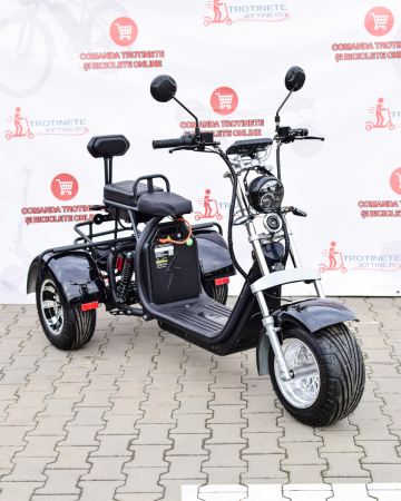 Triciclete - Scuter Electric SHANSU CP-3 3 Roți 2000W Negru
