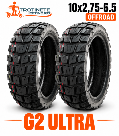 Piese - Set 2 Anvelope Premium KuKirin G2 Ultra 10x2.75-6.5 Offroad Tubeless pentru Trotinetă Electrică