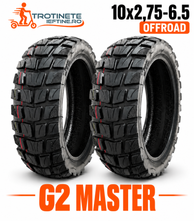 Piese - Set 2 Anvelope Premium KuKirin G2 Master 10x2.75-6.5 Offroad Tubeless pentru Trotinetă Electrică