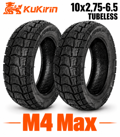 Piese - Set 2 Anvelope Premium Originale KuKirin M4 Max 10x2.75-6.5 Tubeless