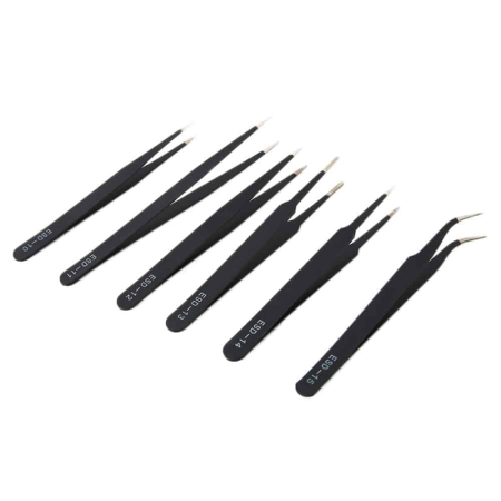 Piese - Set de pensete antistatice (6 piese) pentru reparatii electronice