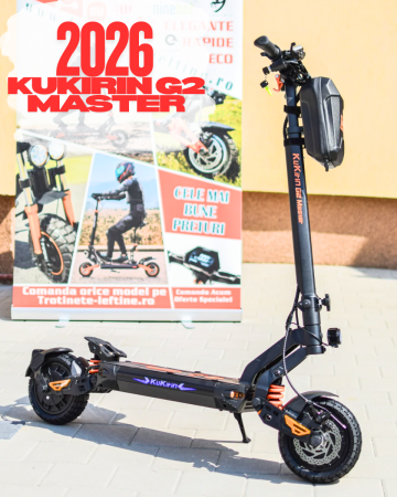 Trotineta electica KuKirin G2 master (2026) cheie, 2 motoare 2*1000W, Autonomie 70km, Baterie 52V 20, 8 A.