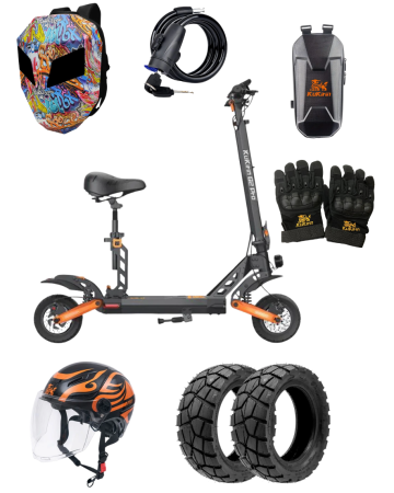 Trotinete Personalizate - STARTER PACK KUKIRIN G2 PRO - ghiozdan, lacat, geanta, manusi, casca, anvelope