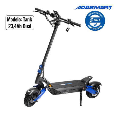 Trotinete 2 Motoare - Trotineta electrica Adasmart Tank 2x500W 48V 23.4Ah, autonomie 70 km