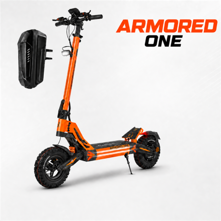 Trotinete 18-20Ah - Trotineta electrica Ecoxtrem M41 Armored ONE DGT 1000W 48V 18Ah Portocaliu