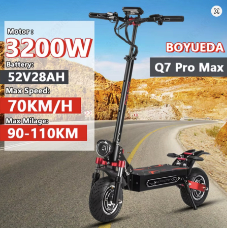 Trotinete KuKirin - Trotineta Electrica BOYUEDA Q7Pro Max 3200W Dual Motor 52V 28Ah NFC App Control