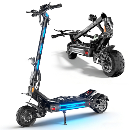 Trotinete 18–20Ah - Trotinetă electrică H16 3000W (2x1500W), baterie 60V 30Ah, autonomie 70–80 km, viteză 75 km/h, roți 11”, frâne hidraulice