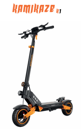 Trotinete 1 Motor - Trotinetă Electrică Kamikaze K1 1000W 48V 10” Negru-Portocaliu