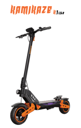 Trotinete 1 Motor - Trotinetă Electrică Kamikaze K1 Lite 800W 48V 10” Negru-Portocaliu