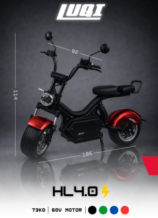 MOTOCICLETE - Trotineta Electrica LUQI HL4.0 2000W 60V 40Ah Autonomie 100KM