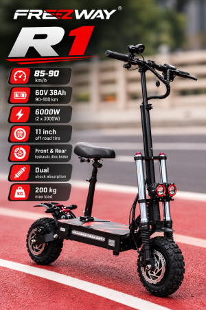 Trotinete 18–20Ah - Trotineta electrica R1 - 60v 38ah Autonomie 100 Km