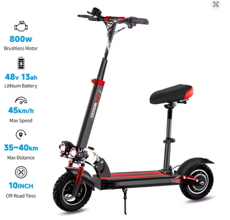 Trotineta Electrică SUNNIGOO N3MAX 800W 48V 13Ah Cu Șa și Roți 10 Inch Off-Road [13]