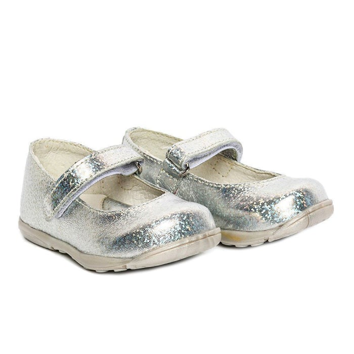 Balerini din piele Candy Argintiu PJ Shoes [1]