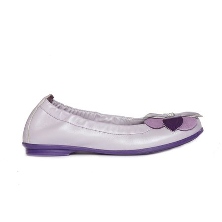Balerini fete piele Lara Pj Shoes mov deschis [4]
