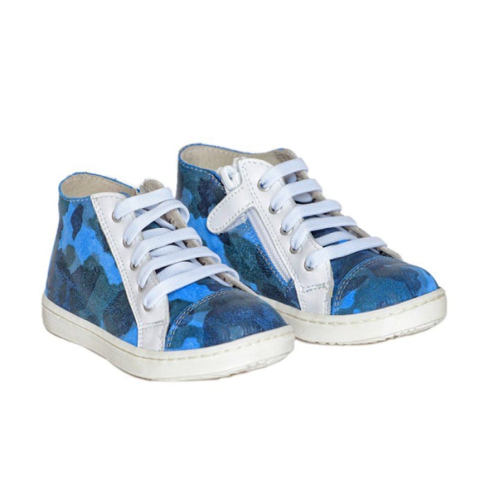 Bascheti piele copii Rocky army blu [1]