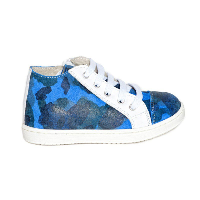 Bascheti piele copii Rocky army blu [3]