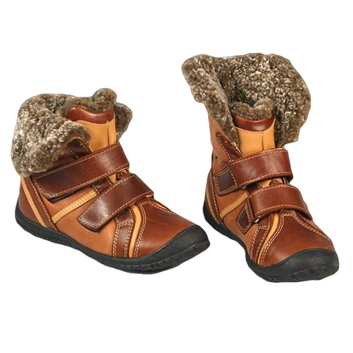 Ghete fete piele Julia Pj Shoes maro [1]