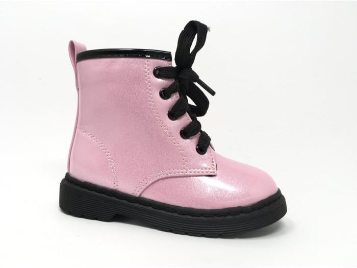 Ghete Fete piele sidefata Roz Negru [1]