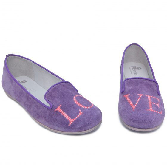 Pantofi balerini fete PJ Shoes Angel mov [1]