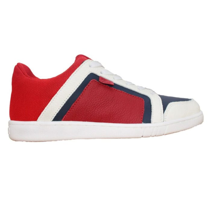 Pantofi Casual copii rosu/bleumarin cu siret din piele naturala [2]