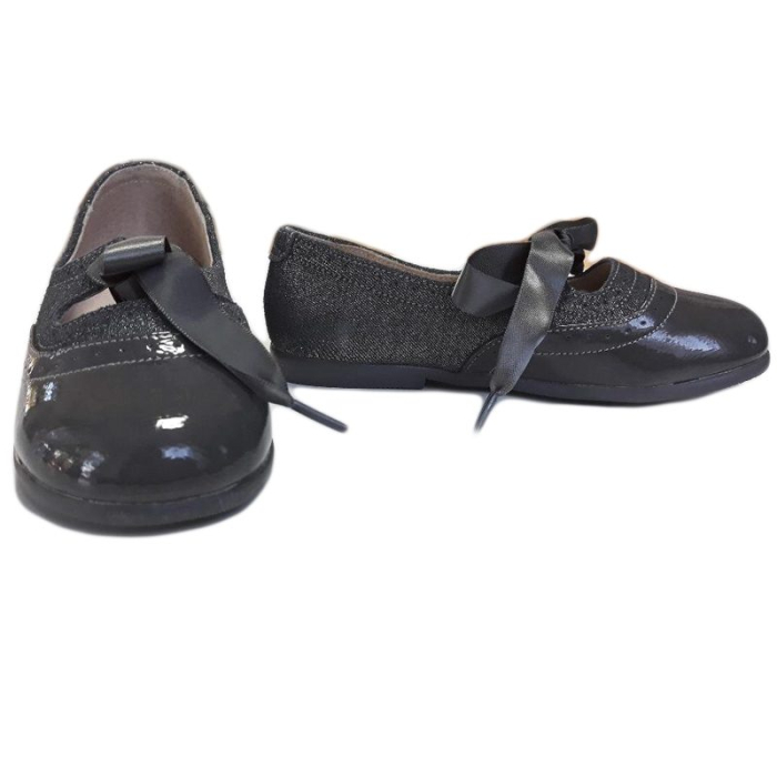 Pantofi fete din piele naturala gri [2]