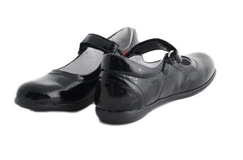 Pantofi fete piele negru lac [2]