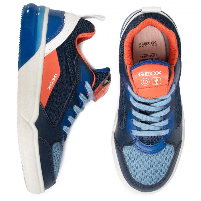 Pantofi Sport Copii Geox GrayJay cu Leduri Intermitente [9]