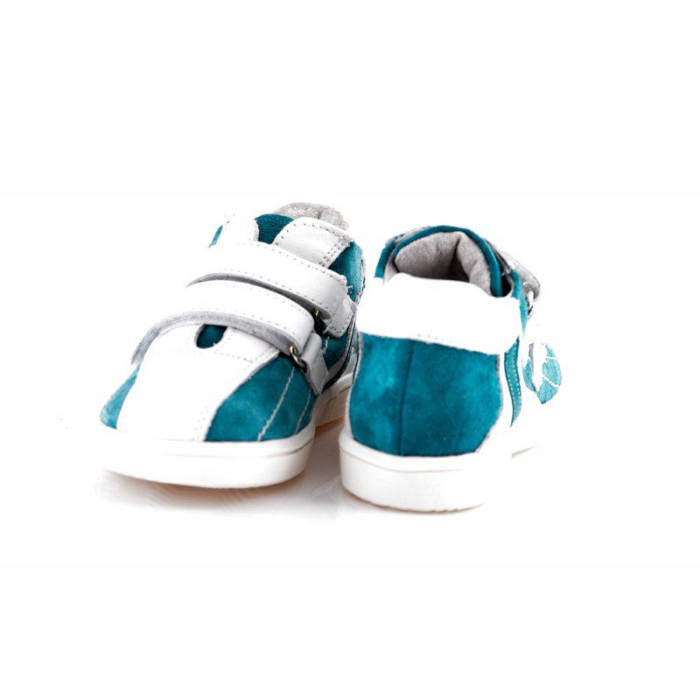 Pantofi Sport Copii din piele alb turcoaz [2]