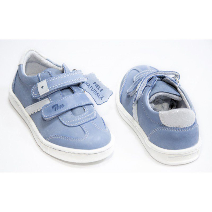 Pantofi sport din piele naturala Tino blu [2]