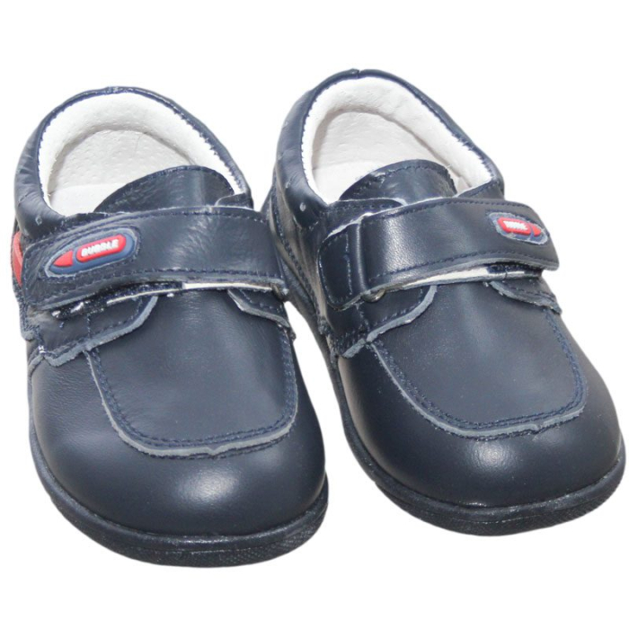 Pantofiori copii din piele naturala bleumarin [4]