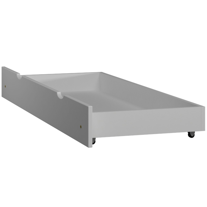PAT PENTRU COPII MOLI ALBASTRU DIN LEMN DE PIN 180 X 80 CM CU SALTEA INCLUSA SI SERTAR ALB [3]
