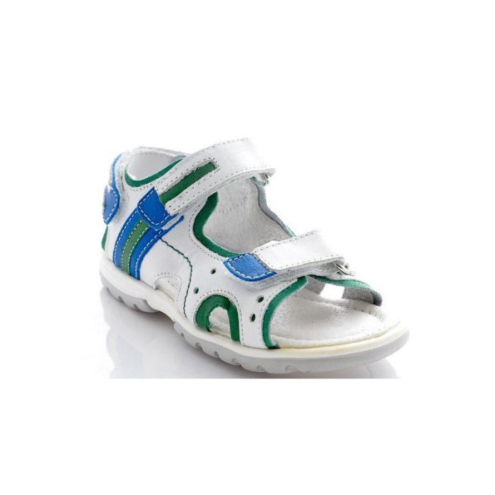 Sandale copii piele alb blu [1]