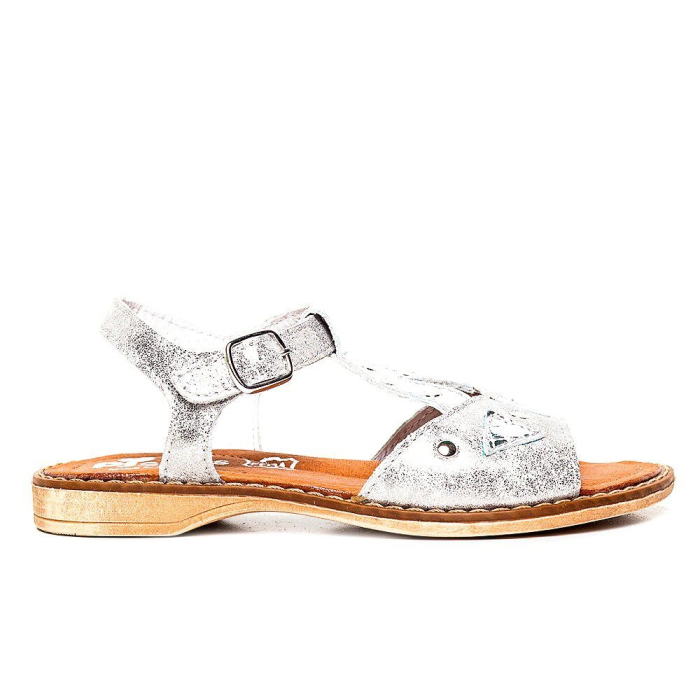 Sandale din piele pentru fete Venus argintiu PJ Shoes [2]