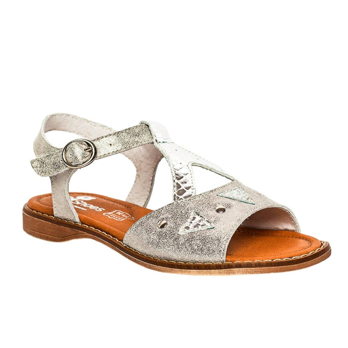 Sandale din piele pentru fete Venus argintiu PJ Shoes [1]
