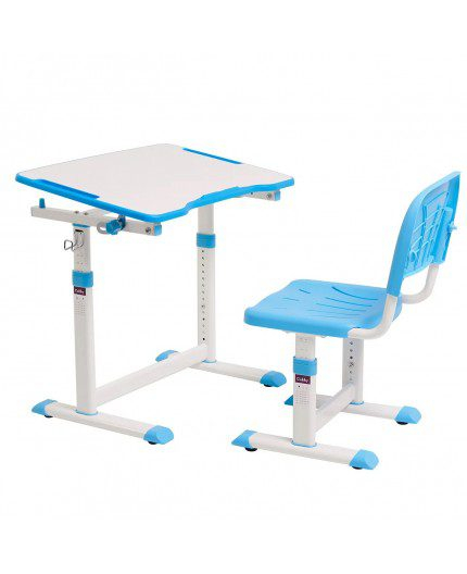 SET BIROU SI SCAUN COPII, REGLABIL PE INALTIME, OLY ALBASTRU [4]