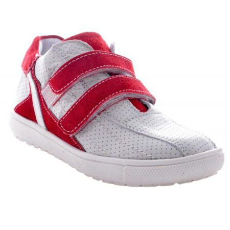Incaltaminte sport - Adidasi fete piele alb rosu