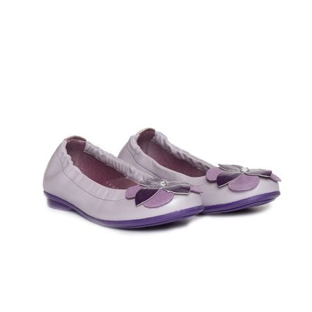 Balerini fete piele Lara Pj Shoes mov deschis