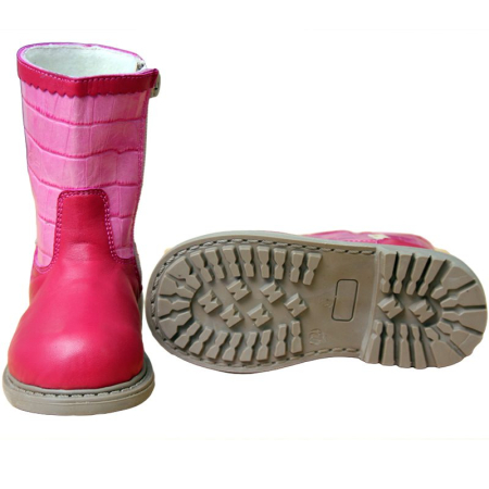 Cizmulite copii din piele naturala fuxia Tino [1]