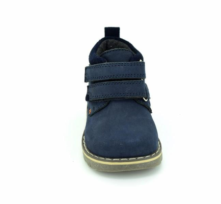 Ghete Copii din Piele Bleumarin/ Camel [1]