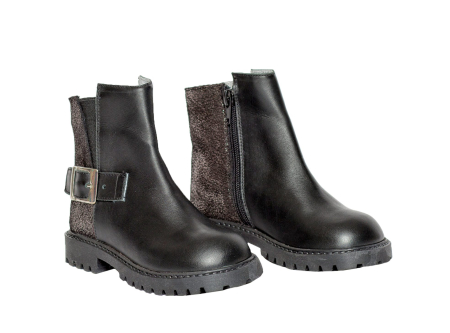 Ghete fete din piele naturala pj shoes Lala negru [1]