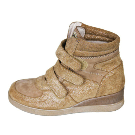 Ghete platforma Geppi din piele naturala bej Pj Shoes 32 [2]